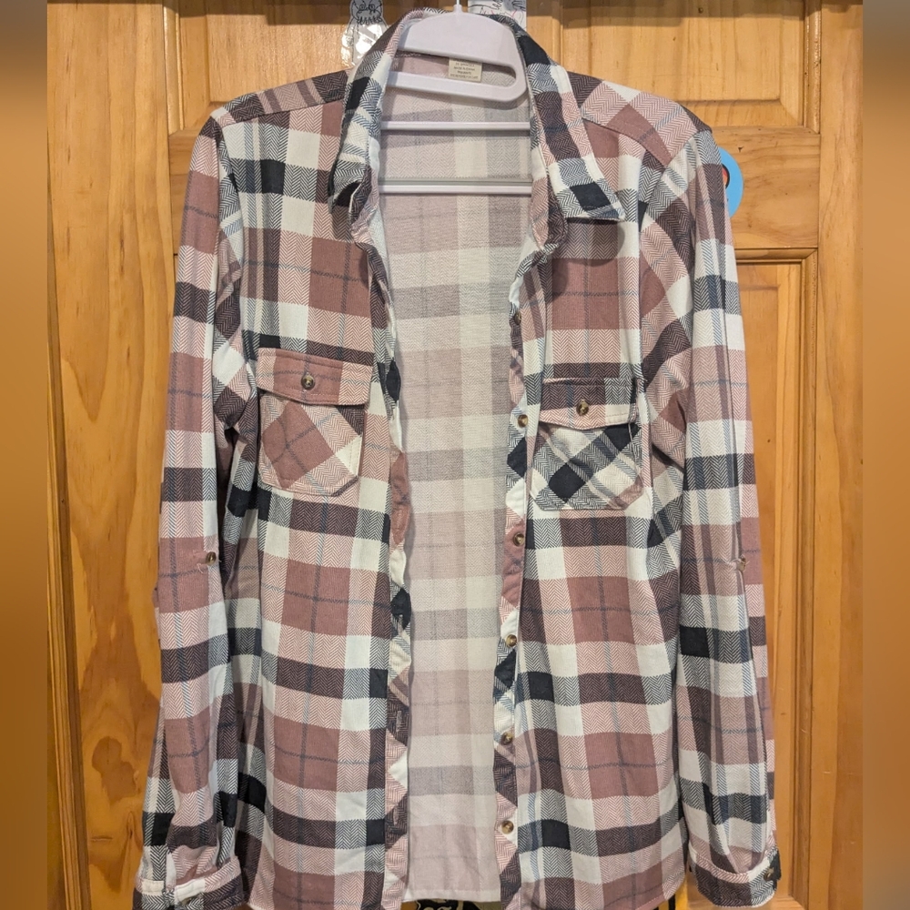Plaid "Flannel" Long Sleeve Shirt